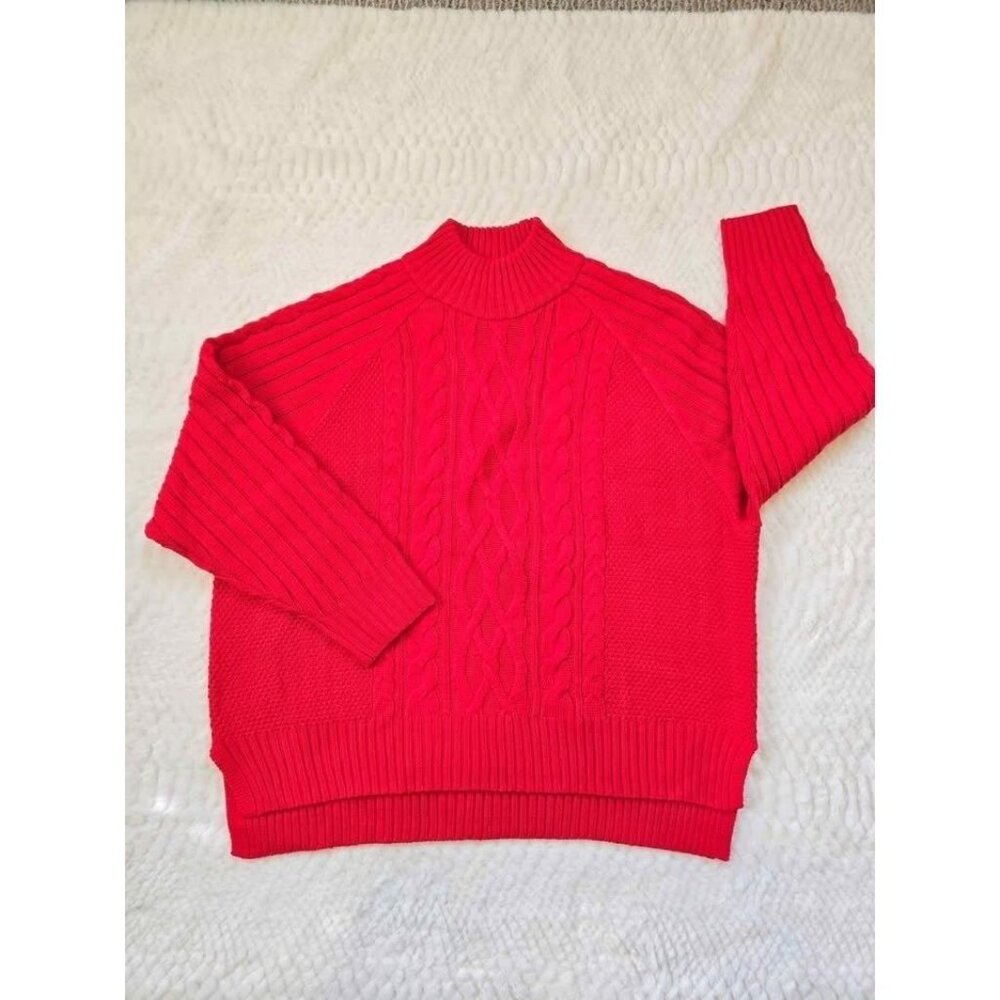 Turtleneck sweater Red Women's Size XXL #732